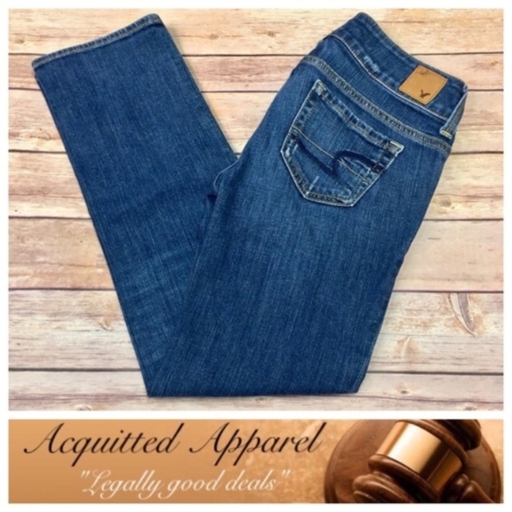 American Eagle AE Artist Straight Crop Jeans